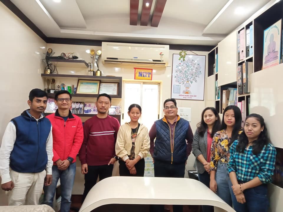 Saraswati Ghale, winner of NIIT Dimapur Center of Corporate Social Responsibility (CSR) with others on February 1.